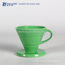 Green Painting Restaurant verwendet Fine Porzellan Drain Cup